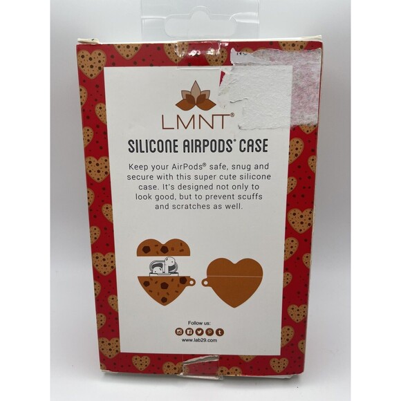 LMNT Heart Shaped Cookie Silicone AirPod Case New - Picture 2 of 5